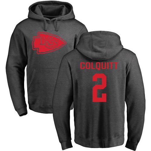 Men Kansas City Chiefs #2 Colquitt Dustin Ash One Color Pullover Hoodie->kansas city chiefs->NFL Jersey